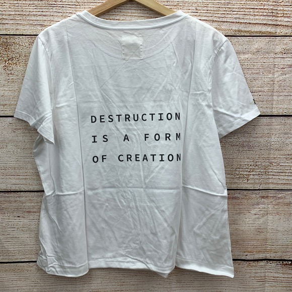 FOR DAYS Organic Cotton Graphic T-Shirt Destruction is a Form of Creation XXL - Picture 2 of 7